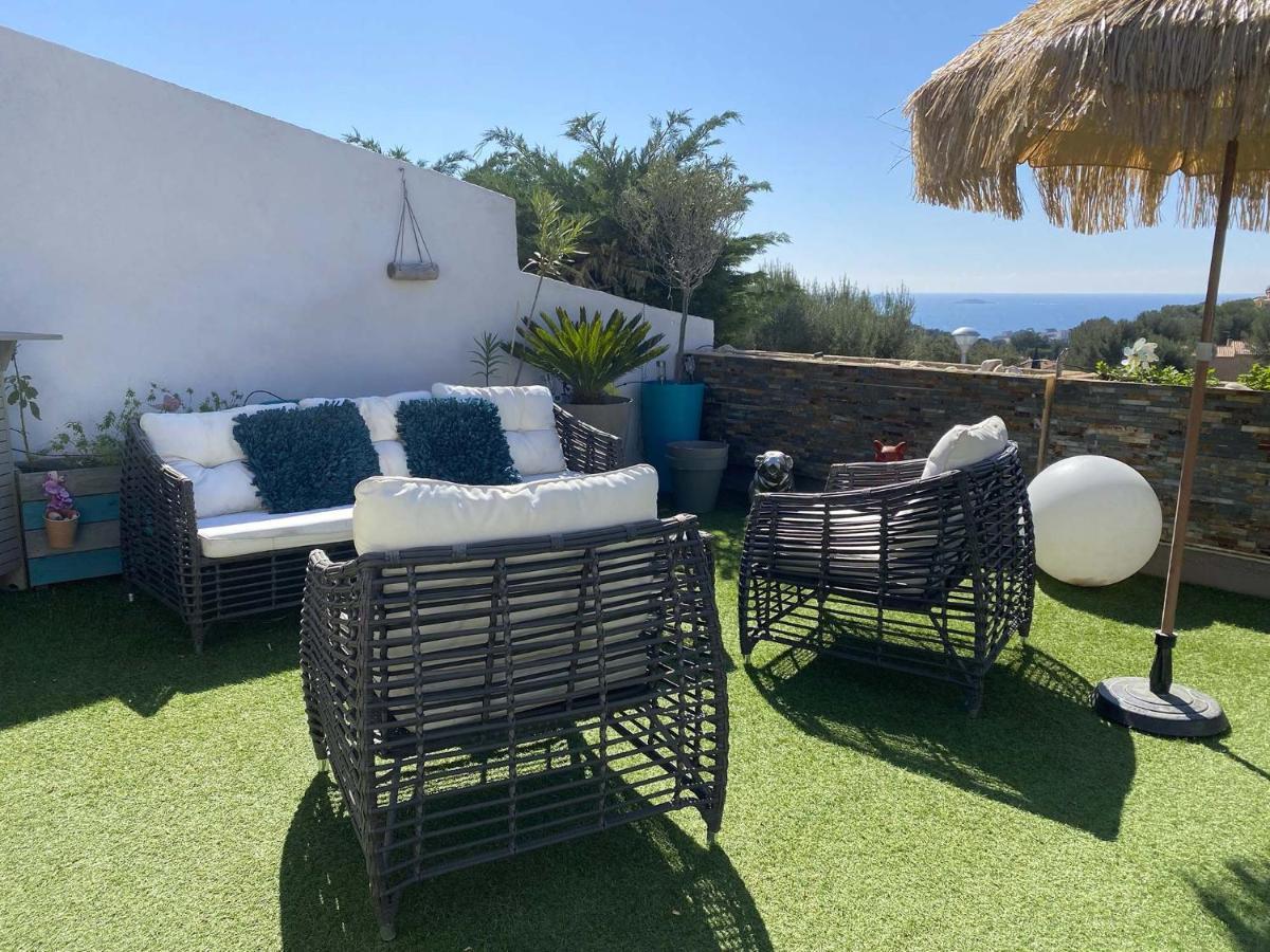 Vuemer Bandol - Grande Terrasse De 45M2 Vue Mer Piscine Parking Bagian luar foto